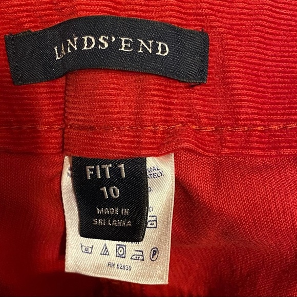 Lands’ End F1 Red Corduroy Pants #422488 Size 10 - Picture 10 of 13